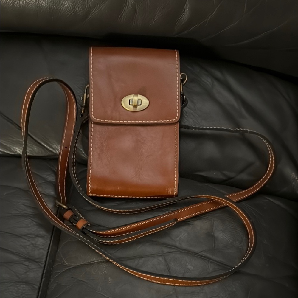Patricia Nash Brown Mini Bag with Gold-Tone Closure